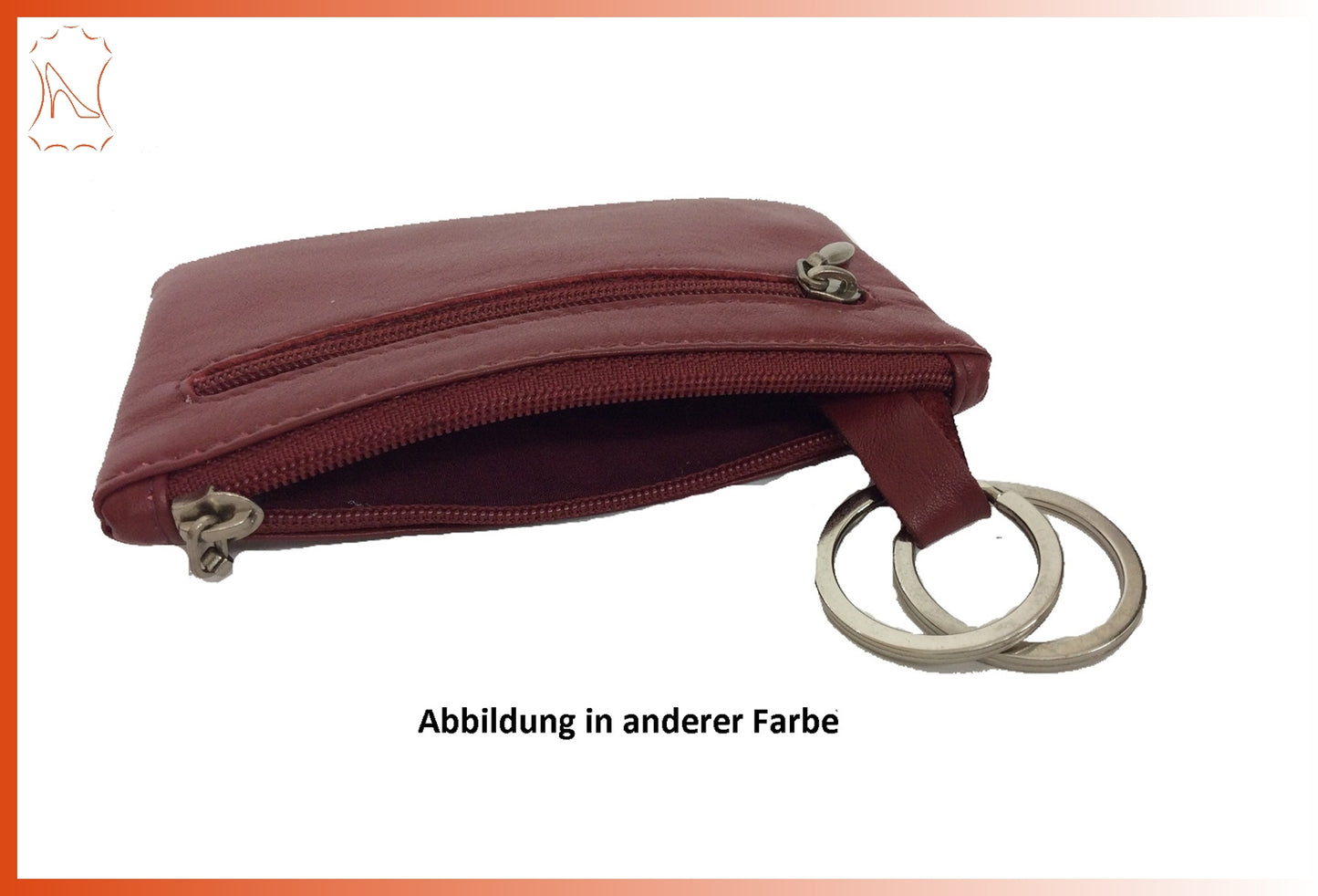 braune Schlüsseltasche mit Rautenprägung, weiches Leder, Schlüsselmäppchen