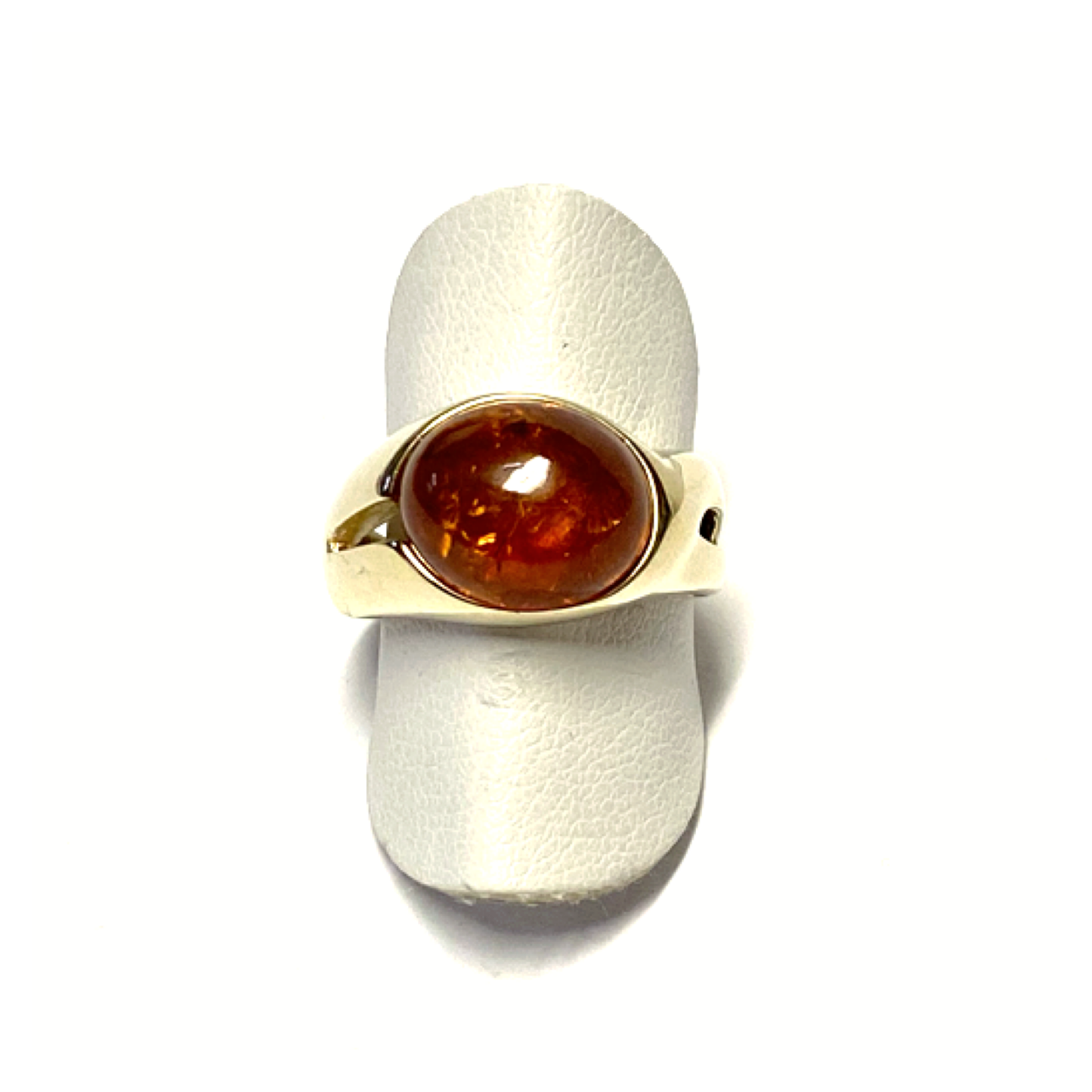 Ring 333/- Gelbgold Bernstein Cabochon oval poliert #54