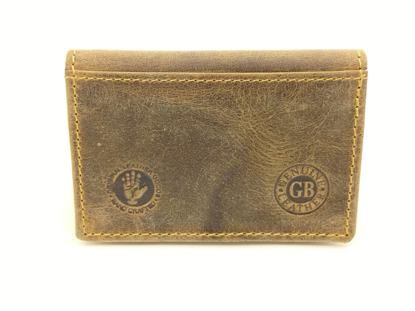Visitenkartenetui Leder braun – kompaktes Kartenetui Vintage aus Rindleder, auch als kleine Geldbörse nutzbar