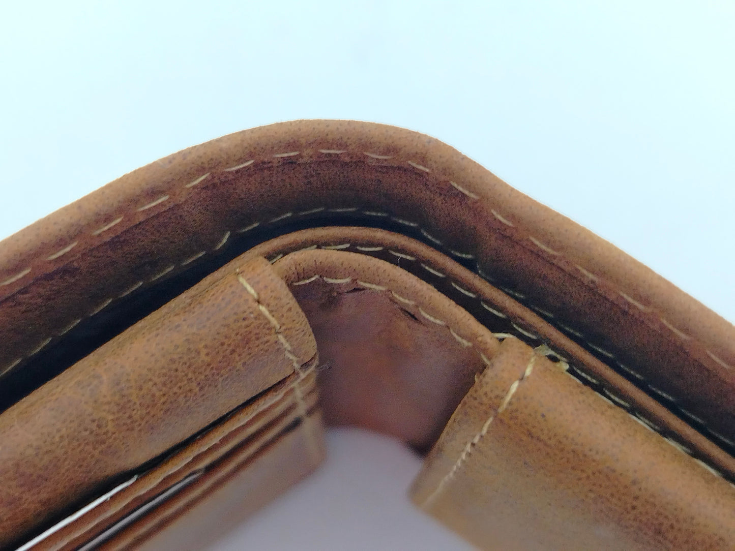 Steinbock Sternzeichengeldbörse Vintage Antikleder braun Steinbockbörse