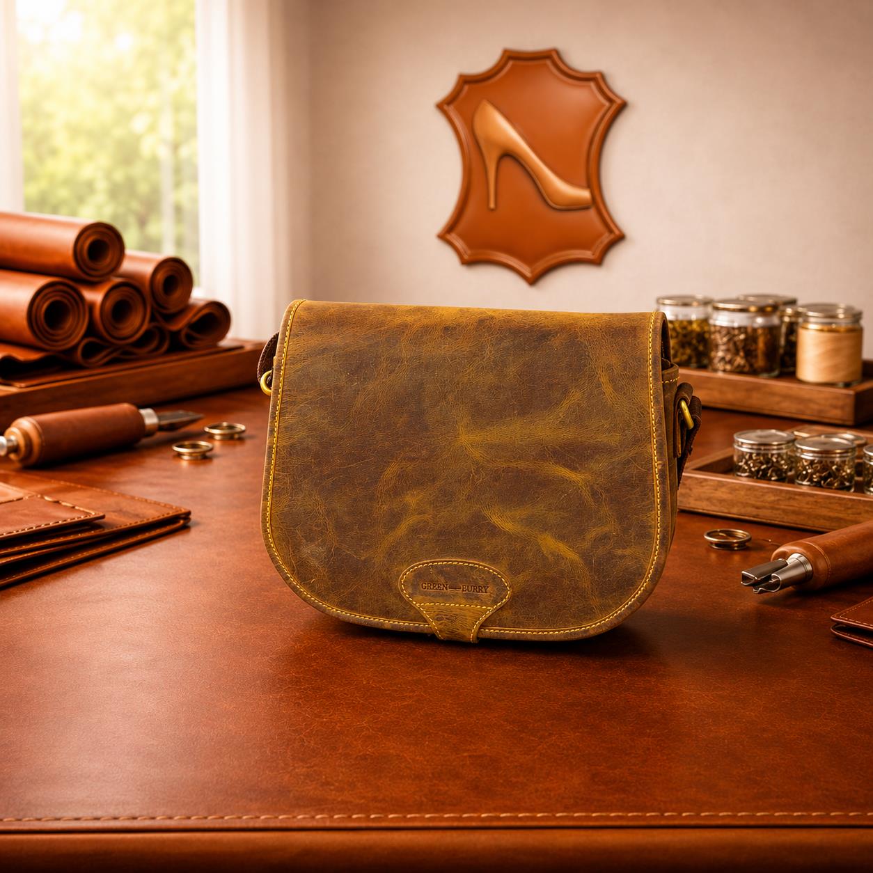 Umhängetasche Fettleder Vintage – Ledertasche für Damen & Herren