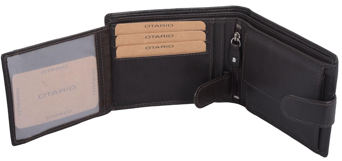 Leder Brieftasche Herren querformat mit Sicherungsriegel