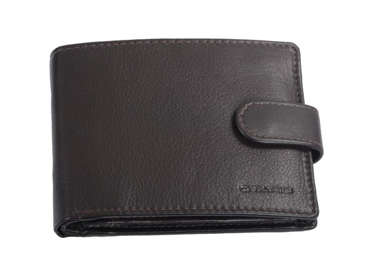 Leder Brieftasche Herren querformat mit Sicherungsriegel