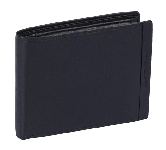 Herrenbörse Herren Geldbörse Leder querformat LEMONDO, schwarz  12x10x2 cm