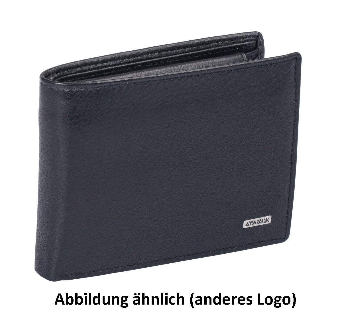 Herrenbörse Leder, 1 Klappe, schwarz