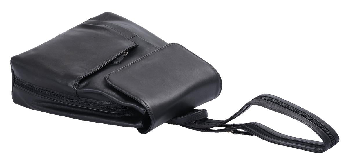 Lederrucksack mit vielen Fächern