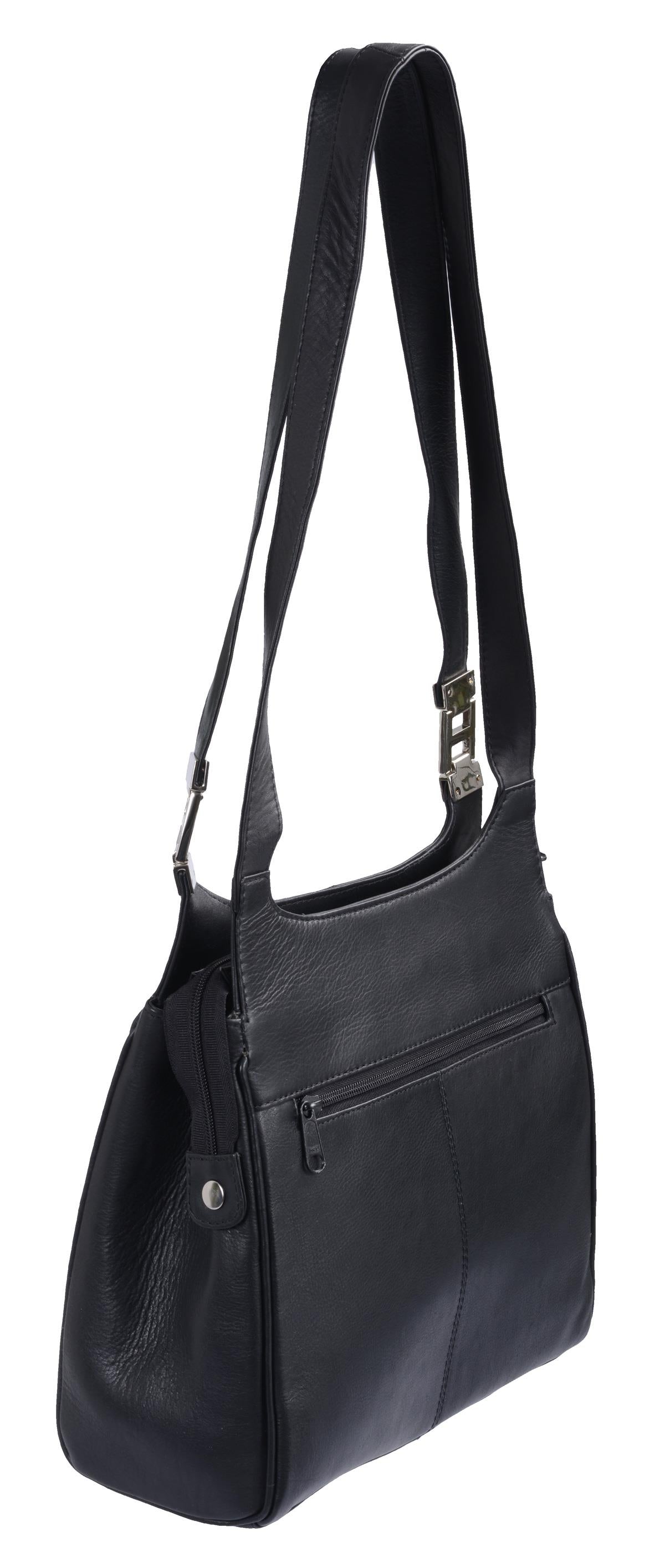 große schwarze Ledershopper hochformat