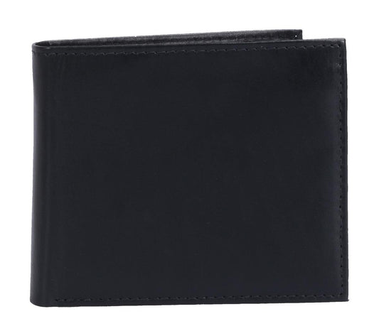 extra flache, kleine Ledergeldbörse, schwarz Herrenbörse, Hosentaschenbörse