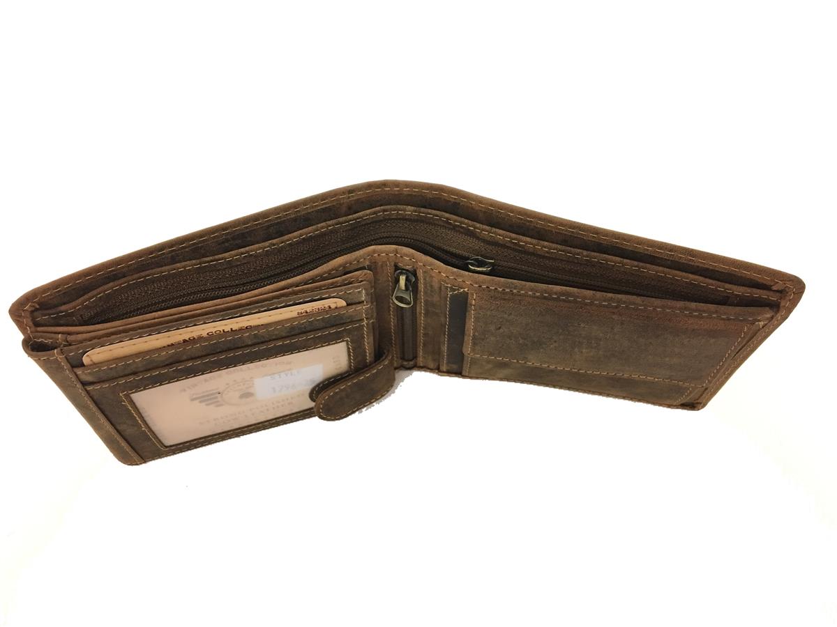 Greenburry Vintage Herrenbörse RFID-Safe aus Leder mit vielen Kartenfächern
