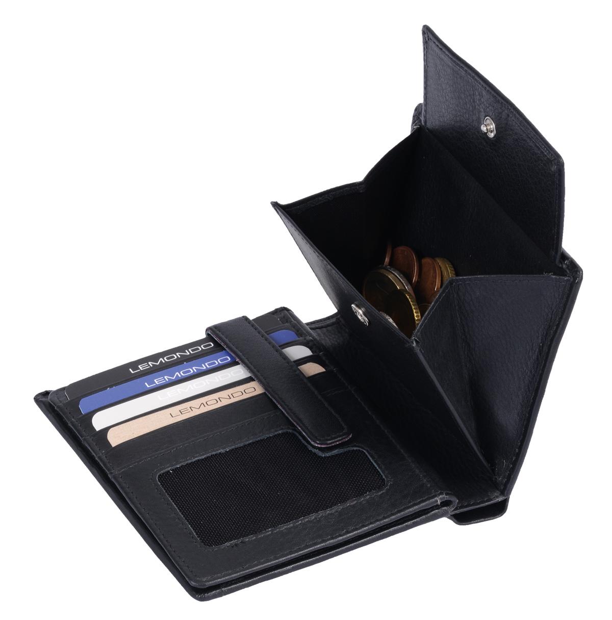Herren Geldbörse Kombibörse Leder schwarz – Hochformat & RFID