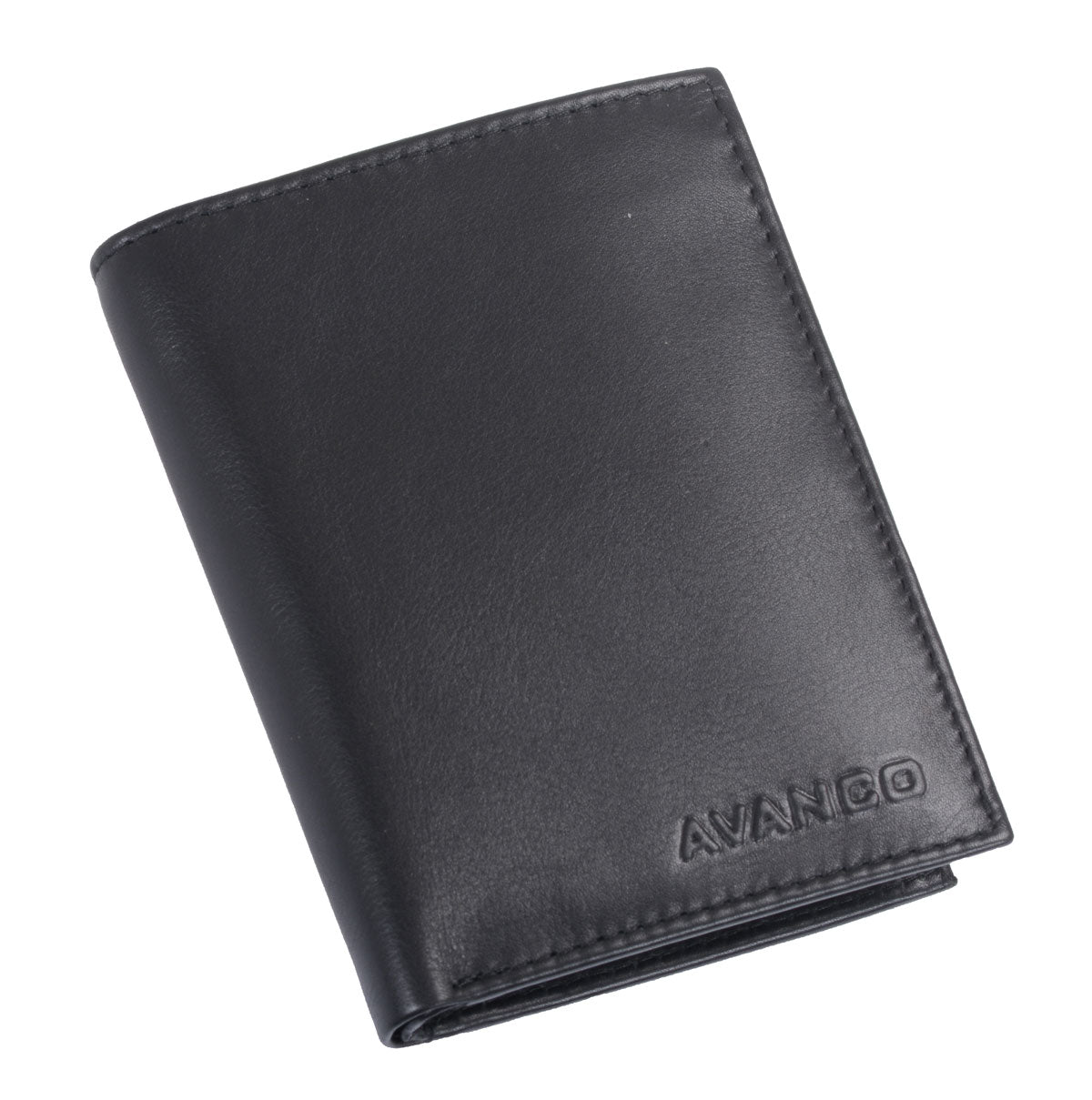 Herrenbörse Herren Geldbörse Leder Brieftasche Kombibörse , LUANA, schwarz