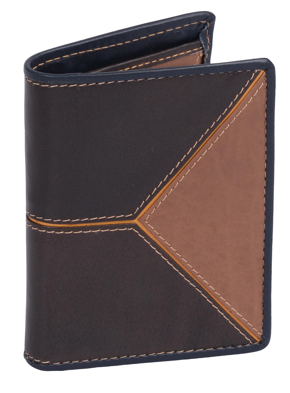 Herrenbörse Herren Geldbörse Leder Brieftasche Kombibörse  LOUANA, Farbmix braun