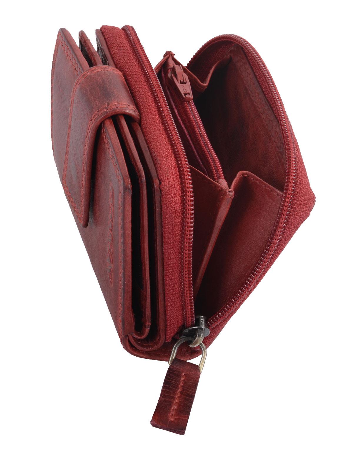 Elegante rote Damenbörse aus Hochwertigem Leder | Kartenfächer & Sichtfäche