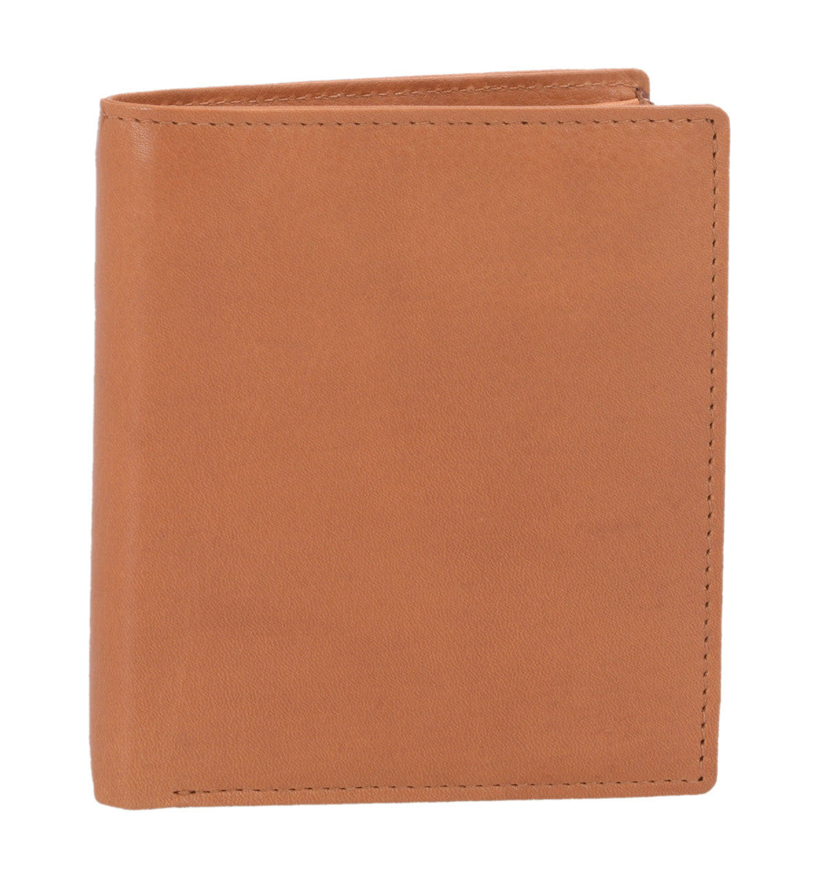 Ausweismappe Leder hellbraun – kompakt mit Scheinfach