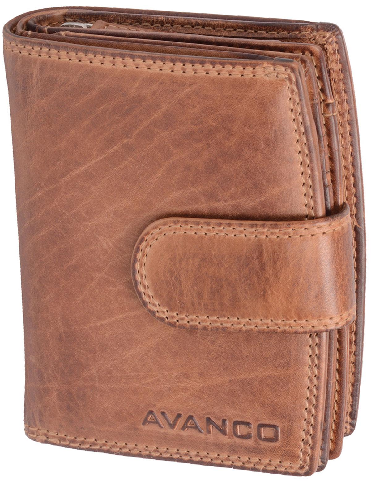 Braune Damengeldbörse aus Leder – Reißverschluss & Kartenfächer