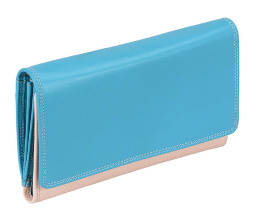 Lemondo Damen Portemonnaie Leder mit Sichtfächern und Druckknopf