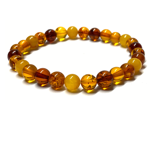 Zugarmband multicolor Bernstein Kugeln Perlen Armband Bernsteinarmband