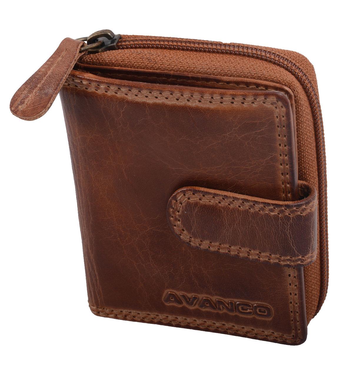 Leder Damenbörse, braun