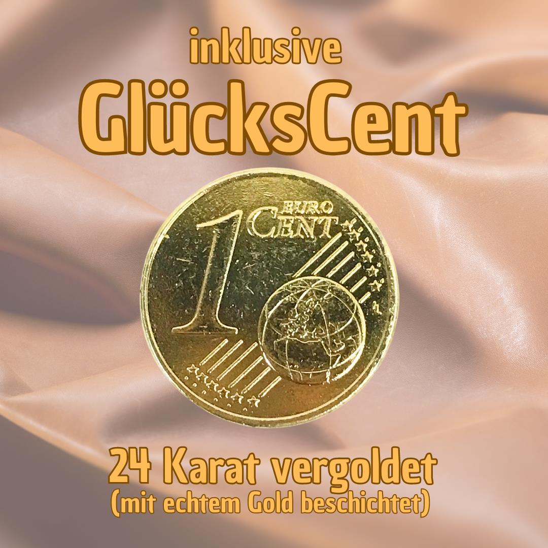 Glücksnugget Lederschlüsseltasche Schlüsseletui mit Glückscent