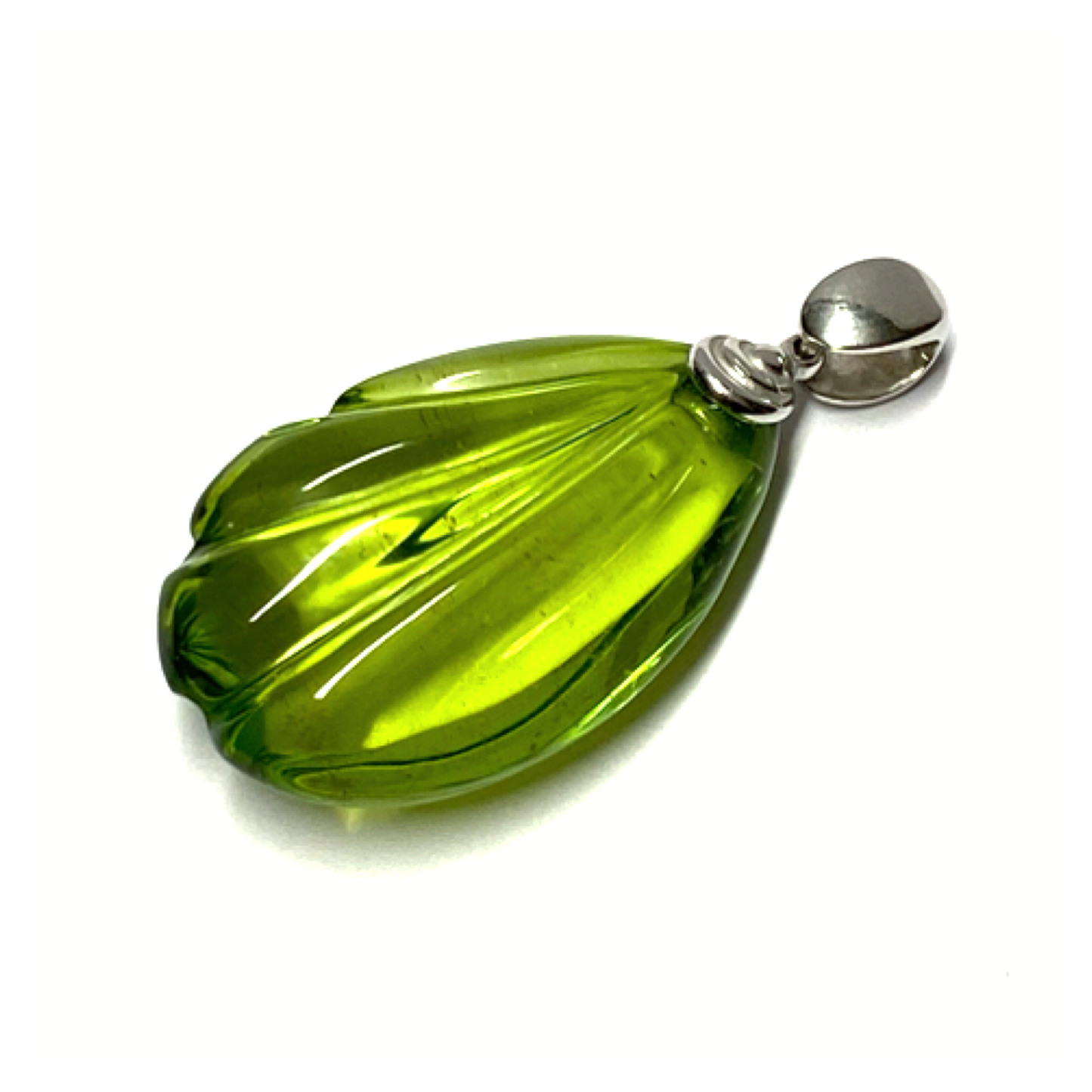 Anhänger 925/- Silber rhodiniert karibischer Bernstein Tropfen Schliff Kettenanhänger