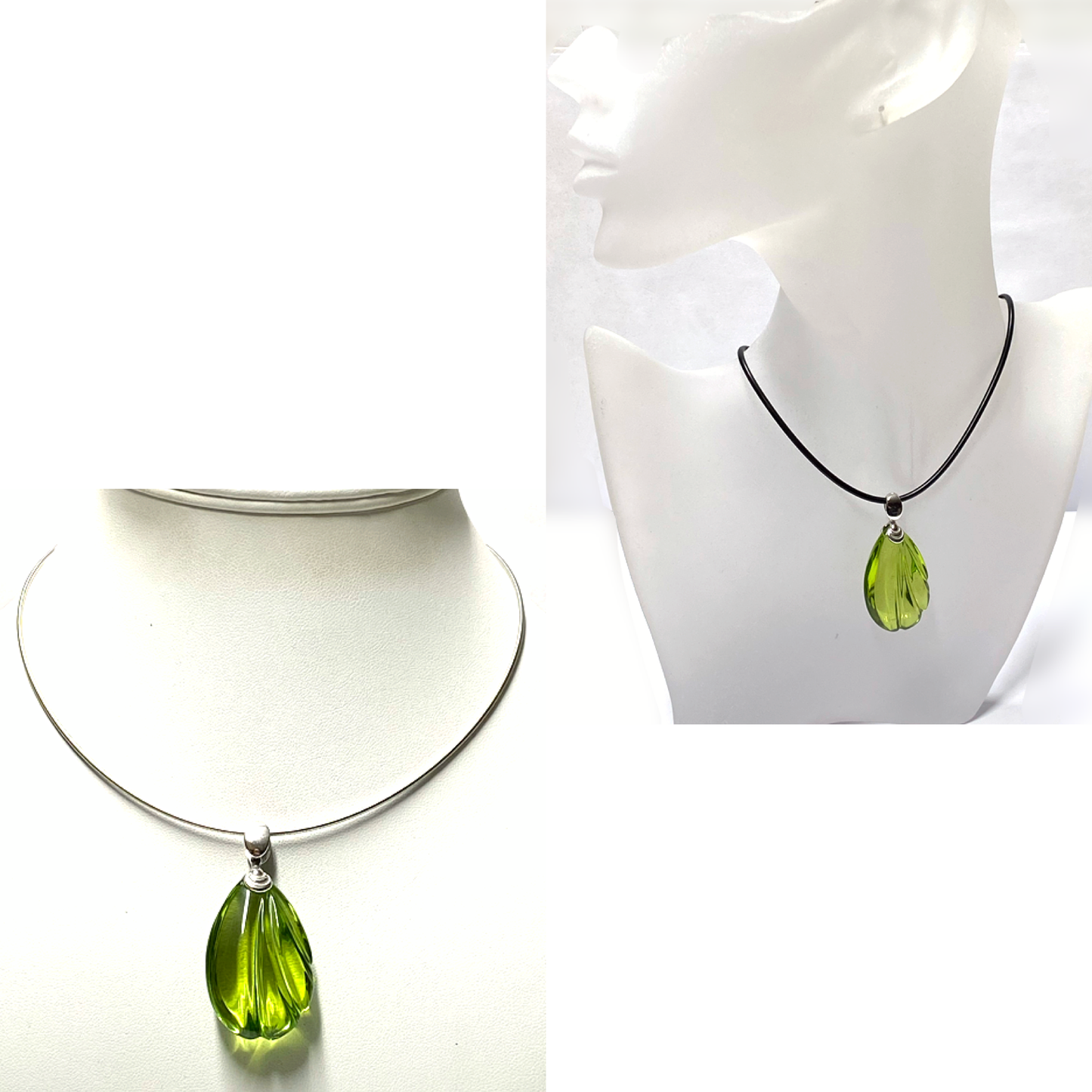 Anhänger 925/- Silber rhodiniert karibischer Bernstein Tropfen Schliff Kettenanhänger