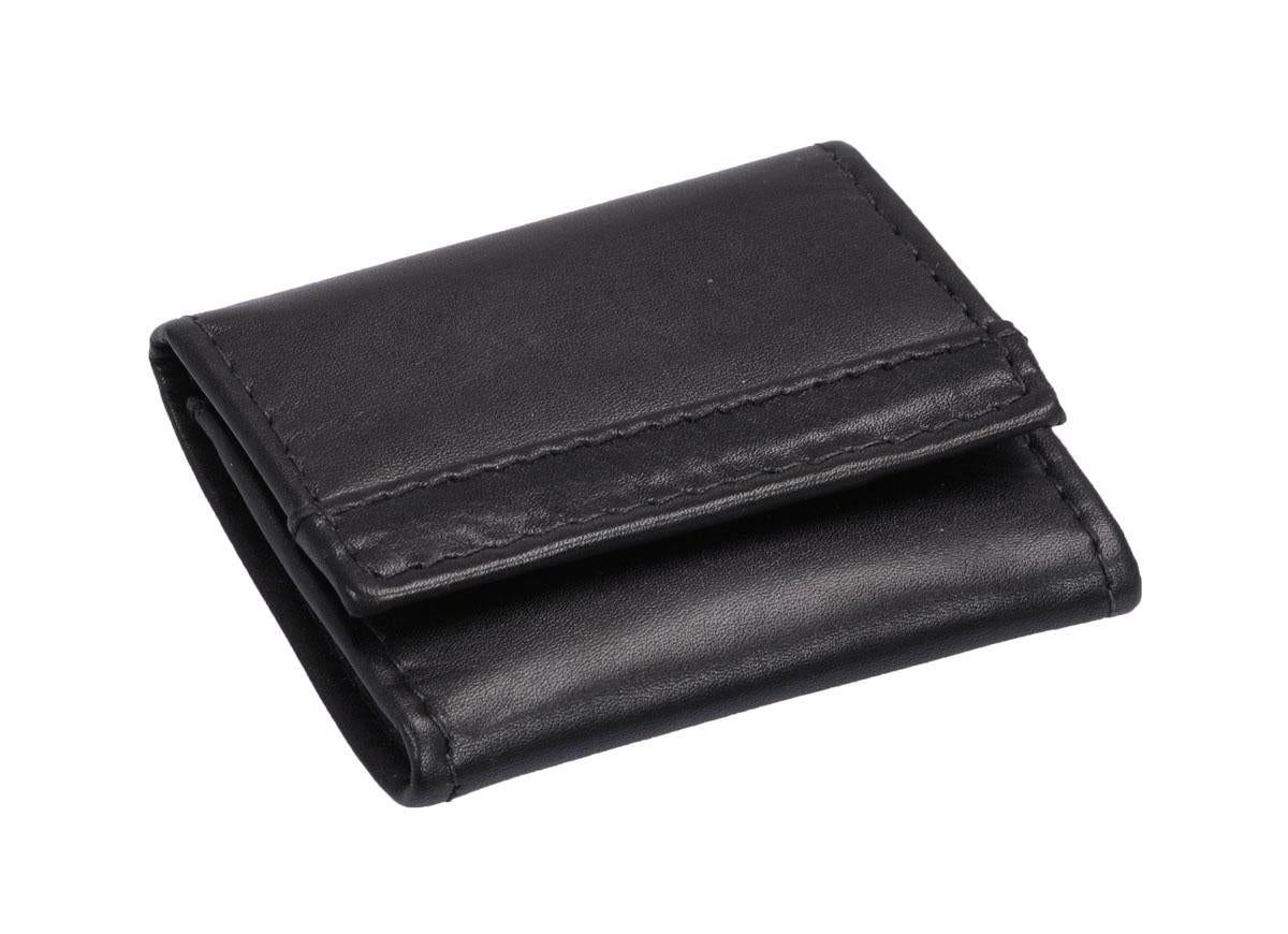 extra kleine Minibörse schwarz, Leder