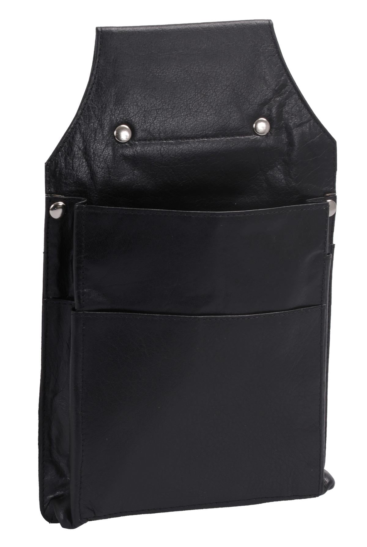 Leder Kellnertasche schwarz – kompaktes Holster 22 x 16 cm
