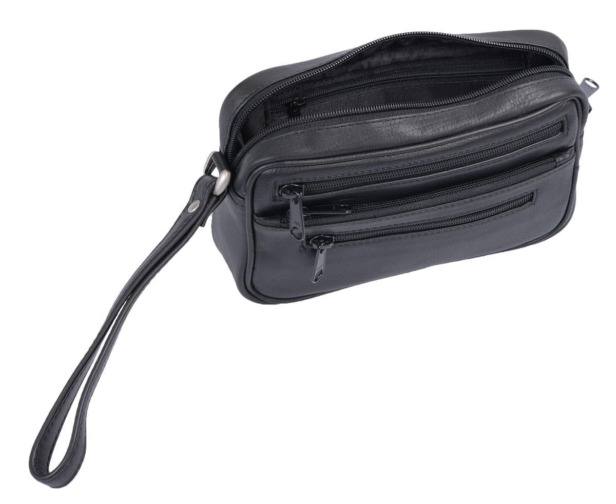 schwarze Herrengelenktasche Leder, 1 Hauptfach Herrentasche