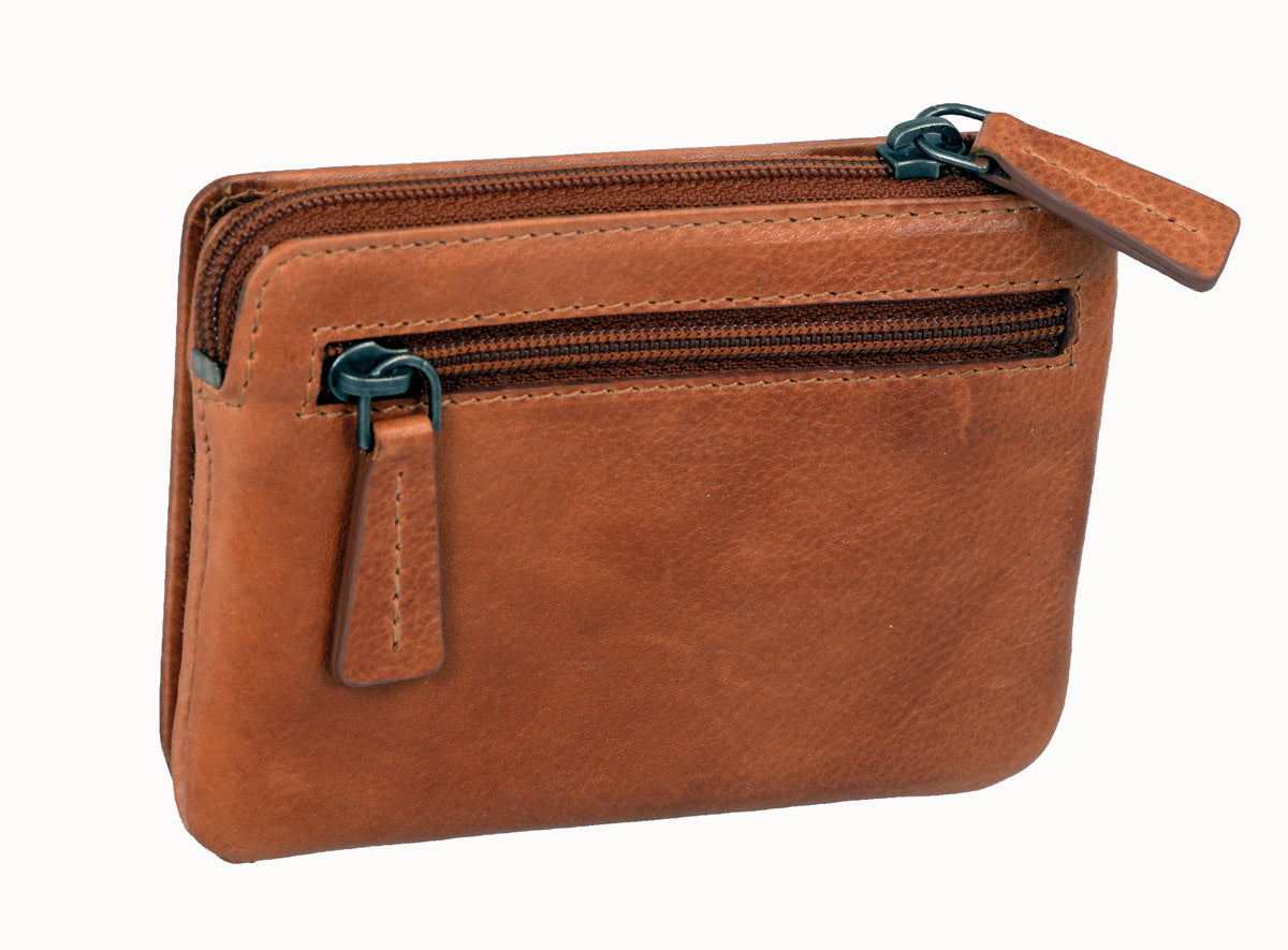 Schlüsseltasche AVANCO braun – Leder mit Kartenfächern & RFID-Schutz