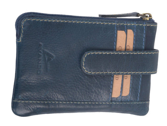 Echtleder Schlüsseltasche, blau