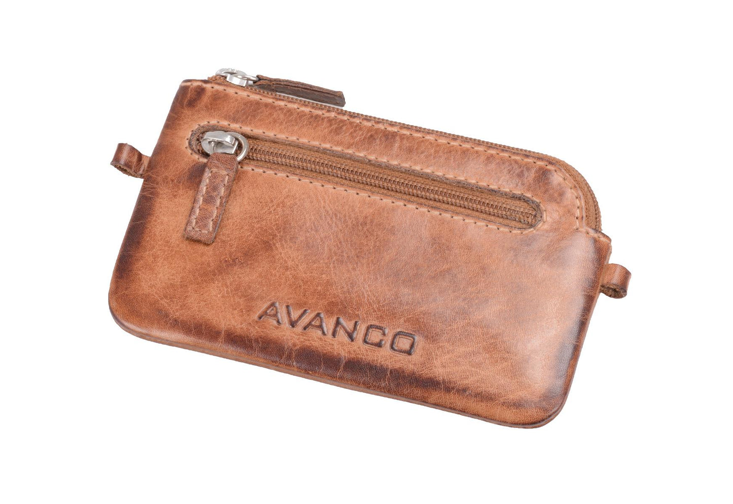 Echtleder Schlüsseltasche Braun – kompakt 12×8 cm