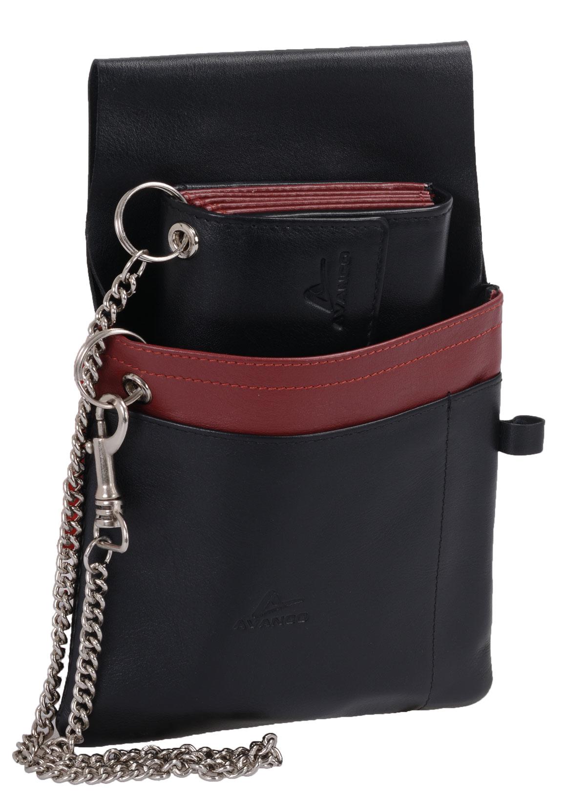 Kellnertasche Leder mit Holster und Kette