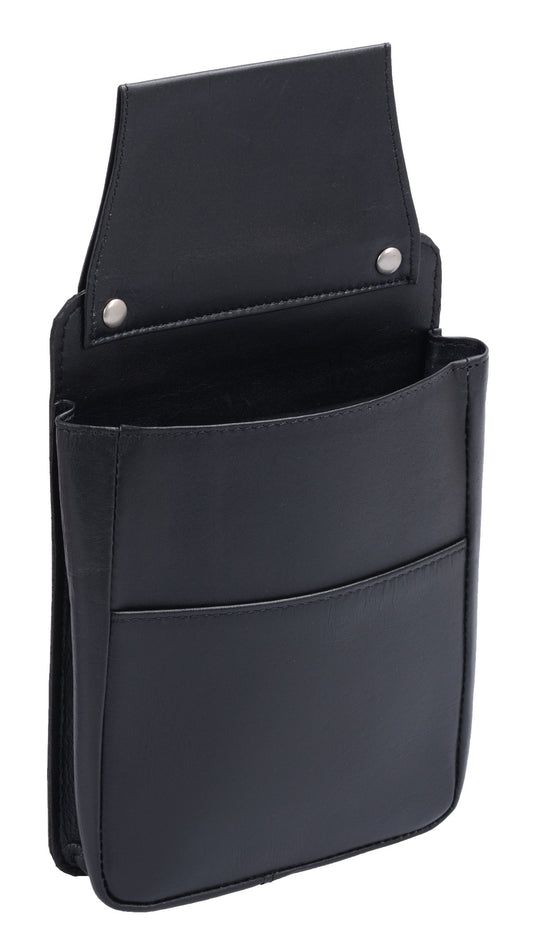 Schwarzes Leder Holster für Kellnerbörse und Service-Alltag
