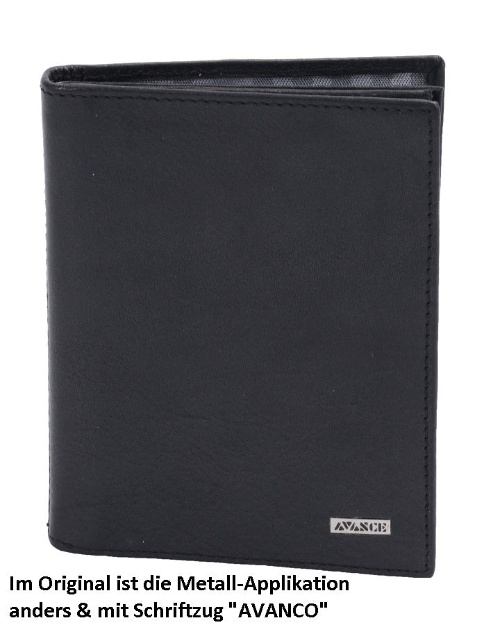 schwarze Ausweishülle buchform, Leder