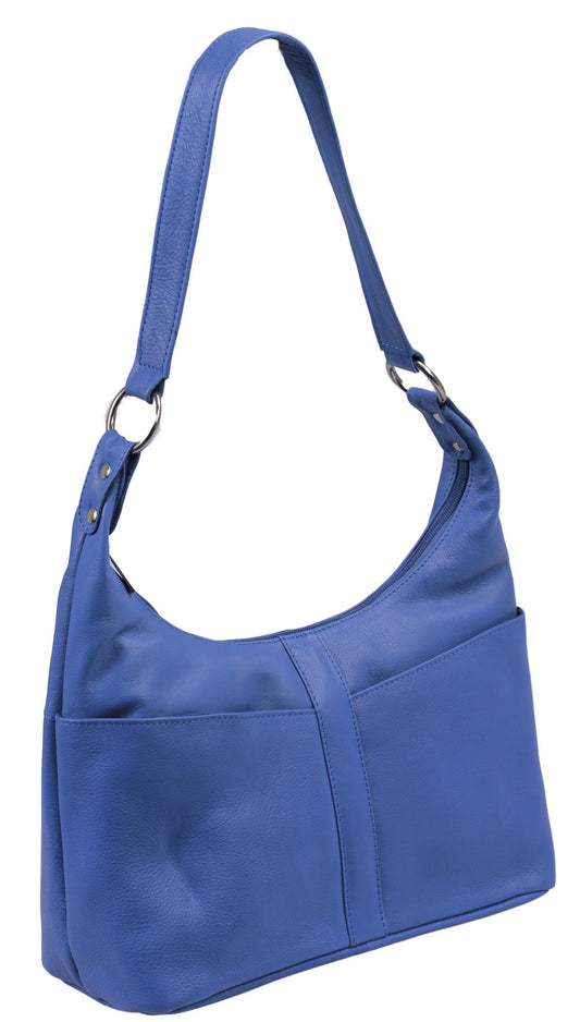 Echt Leder Handtasche LEMONDO mittelblau