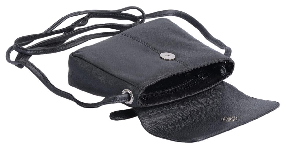 Ledertasche LOUANA, schwarz