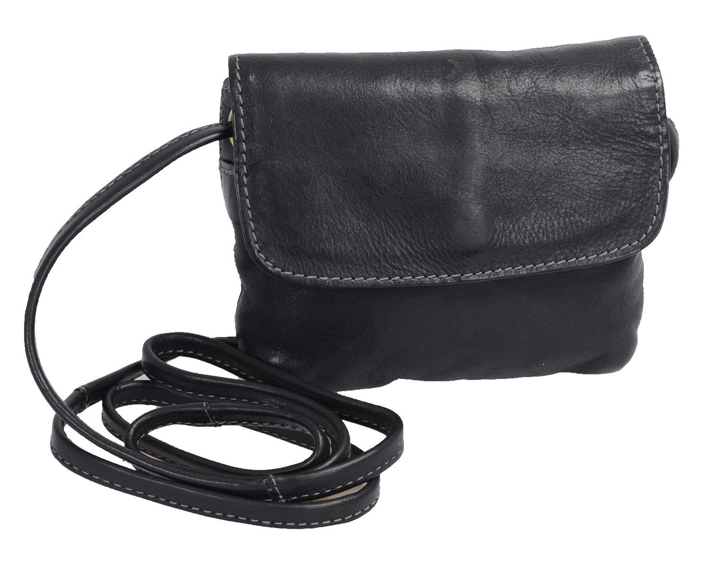 Handtasche Leder weich Damentasche, schwarz