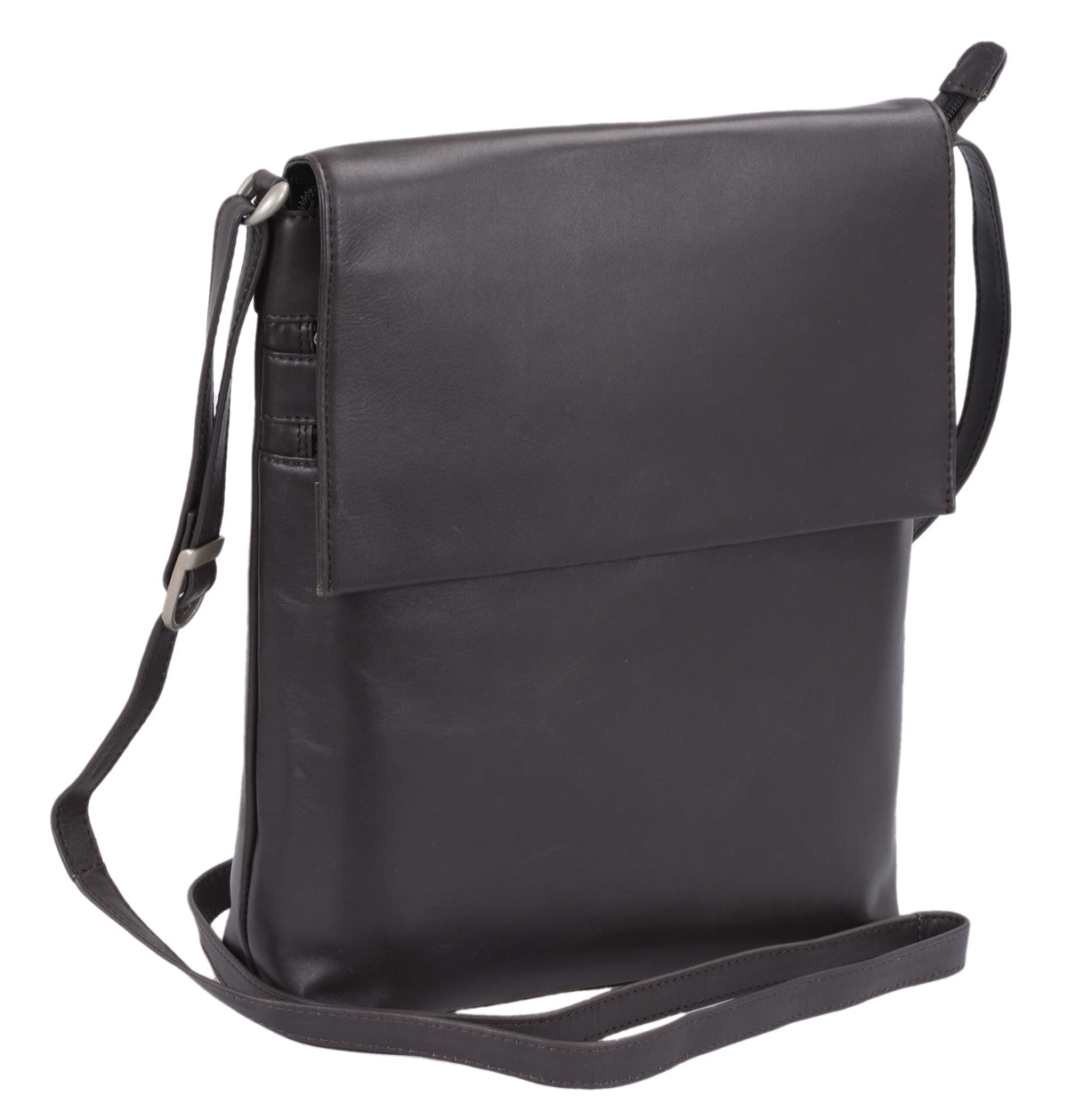 große hochformat Handtasche Leder weich LOUANA, dunkelgrau