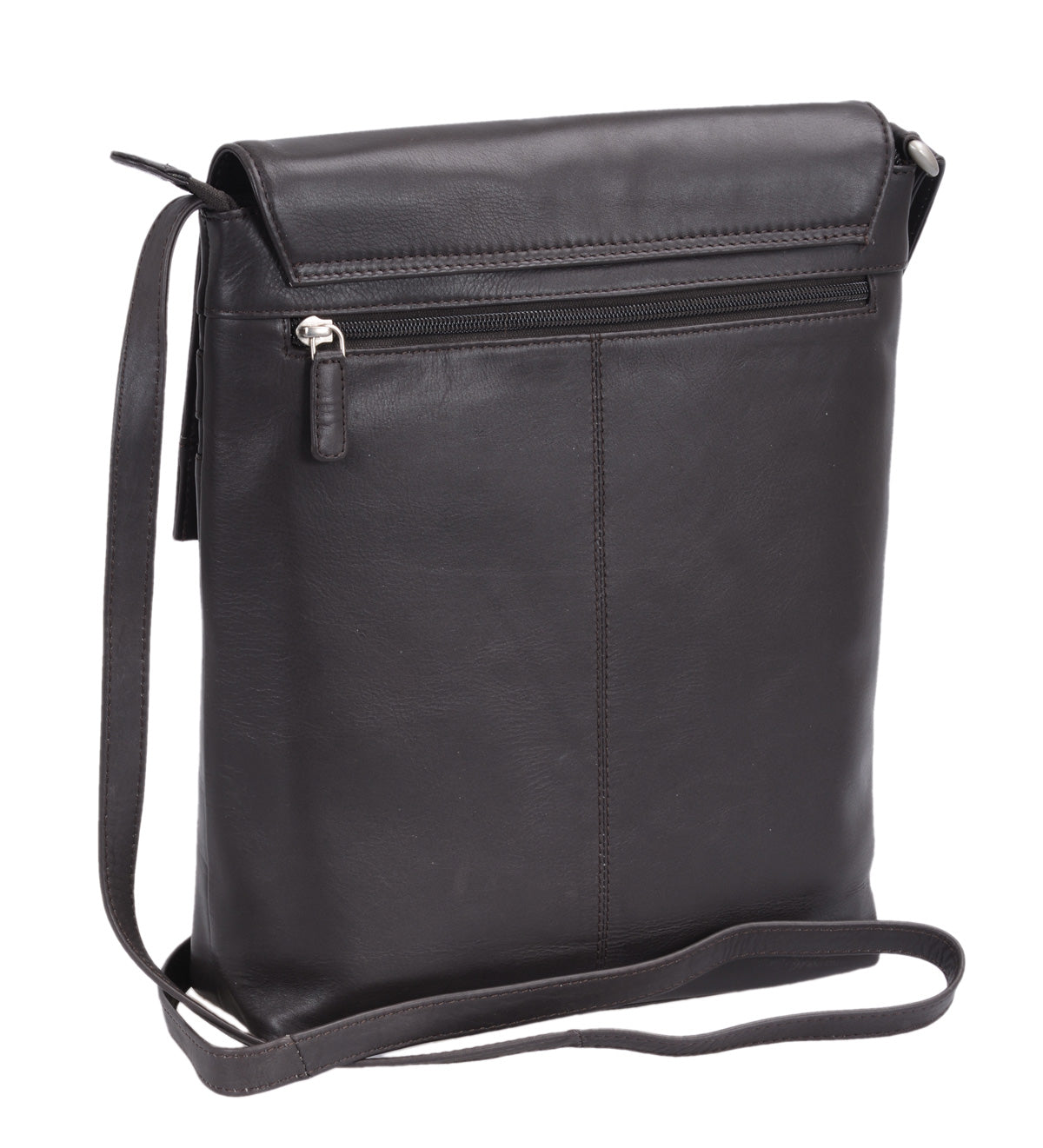 große hochformat Handtasche Leder weich LOUANA, dunkelgrau