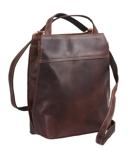 Wortmann hübsche Kombi-Ledertasche,  Rucksack braun