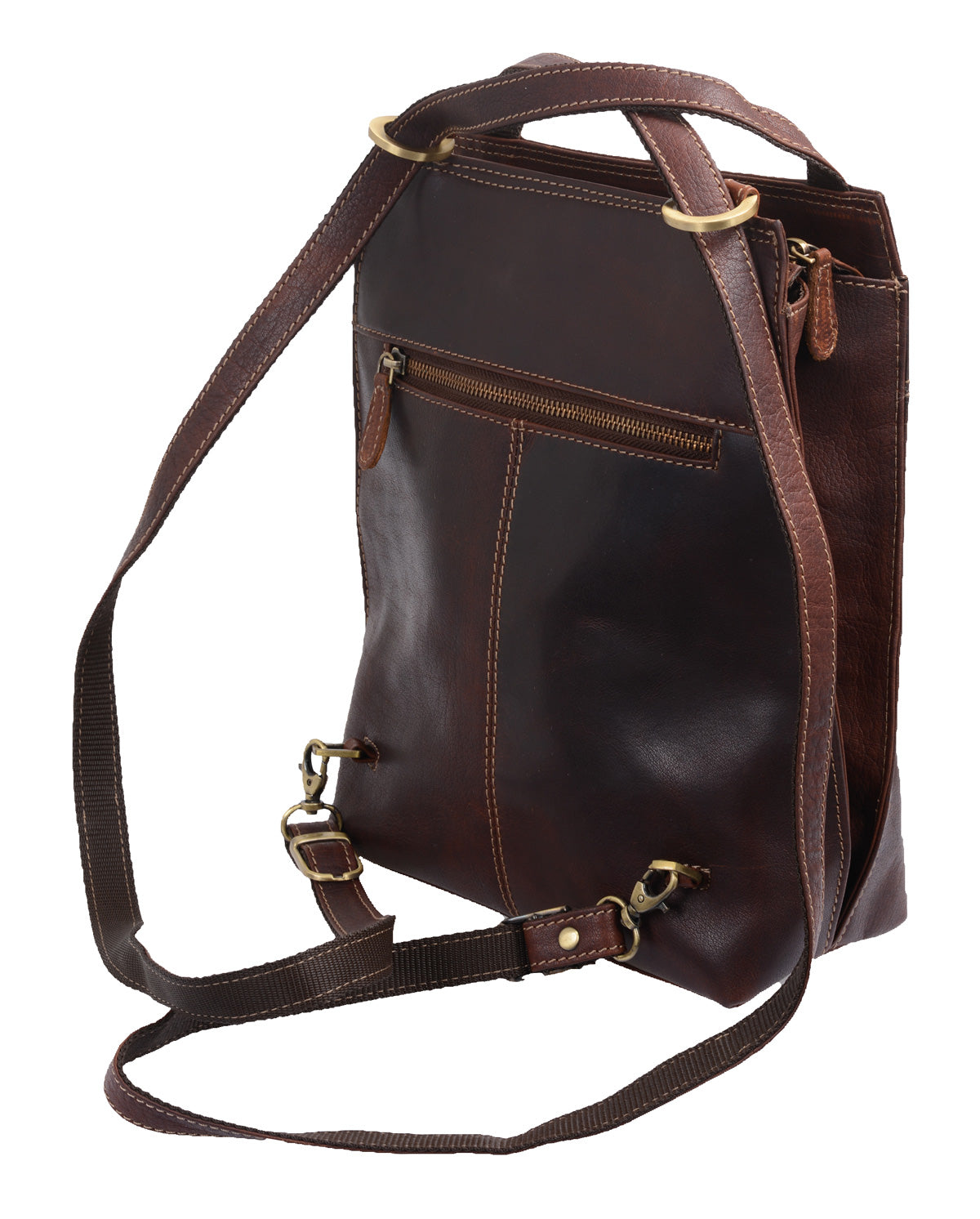 Wortmann hübsche Kombi-Ledertasche,  Rucksack braun