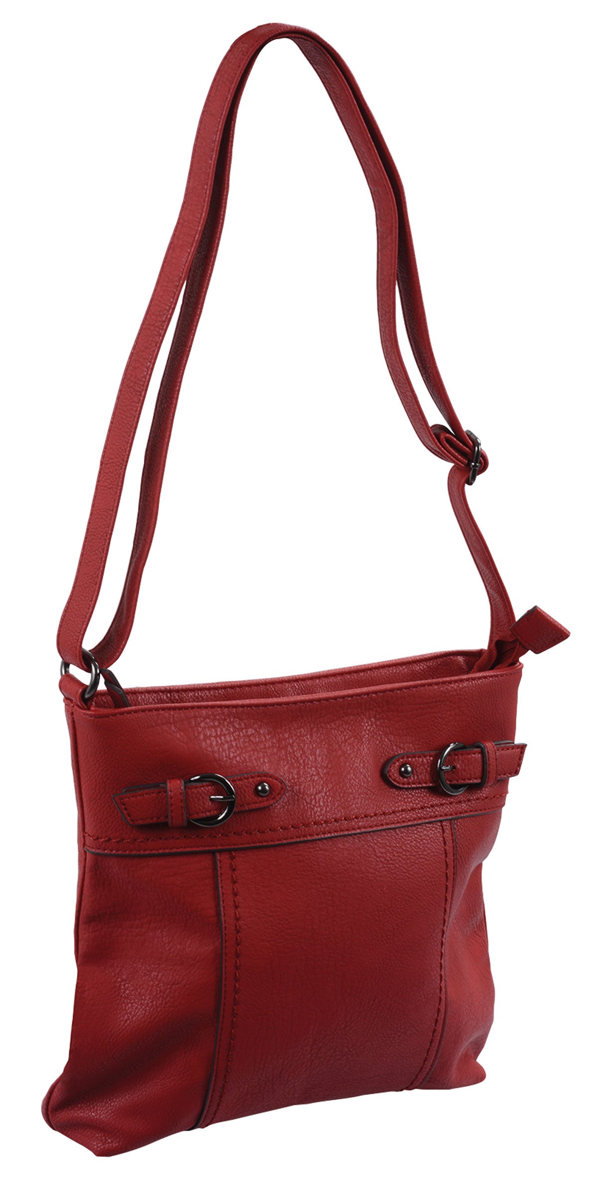 flache Damentasche Schultertasche rot