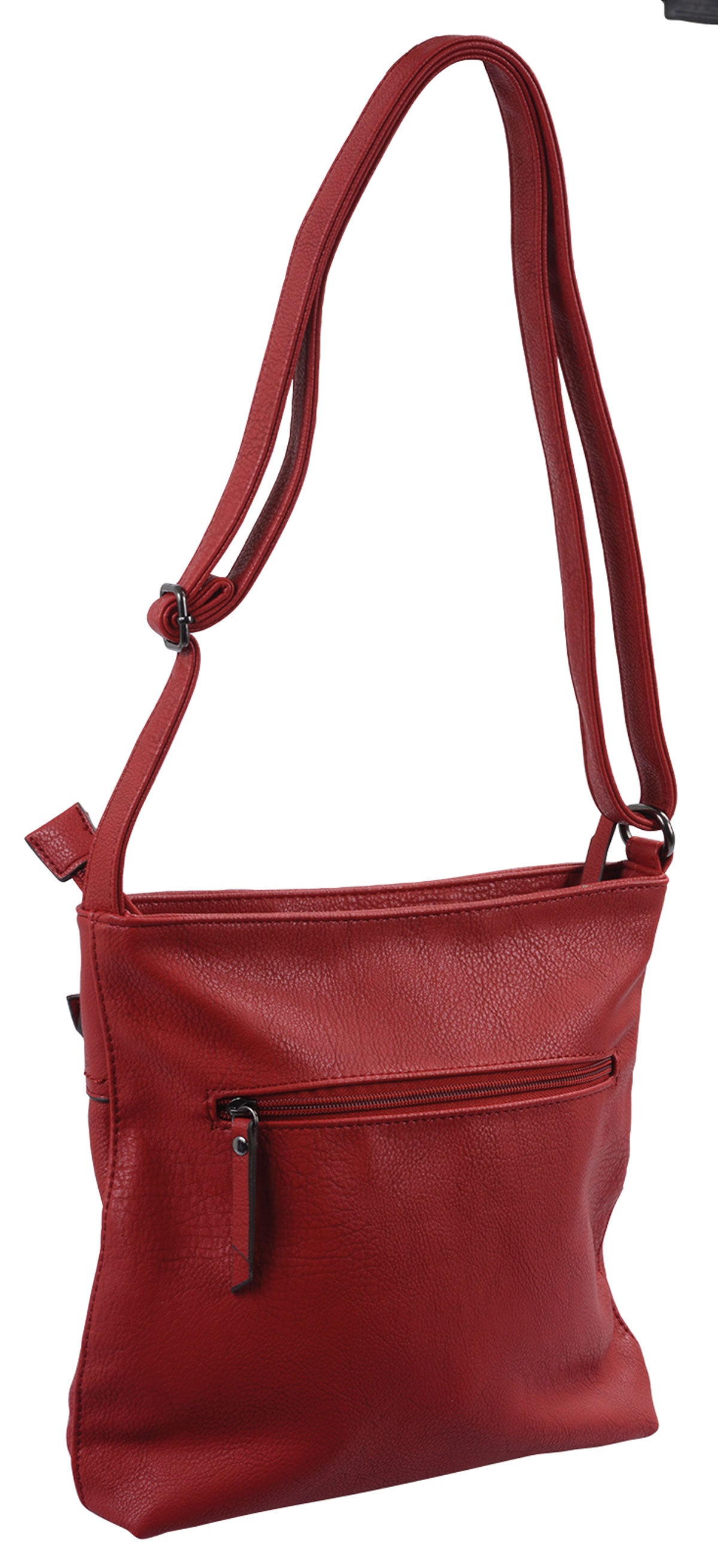 flache Damentasche Schultertasche rot