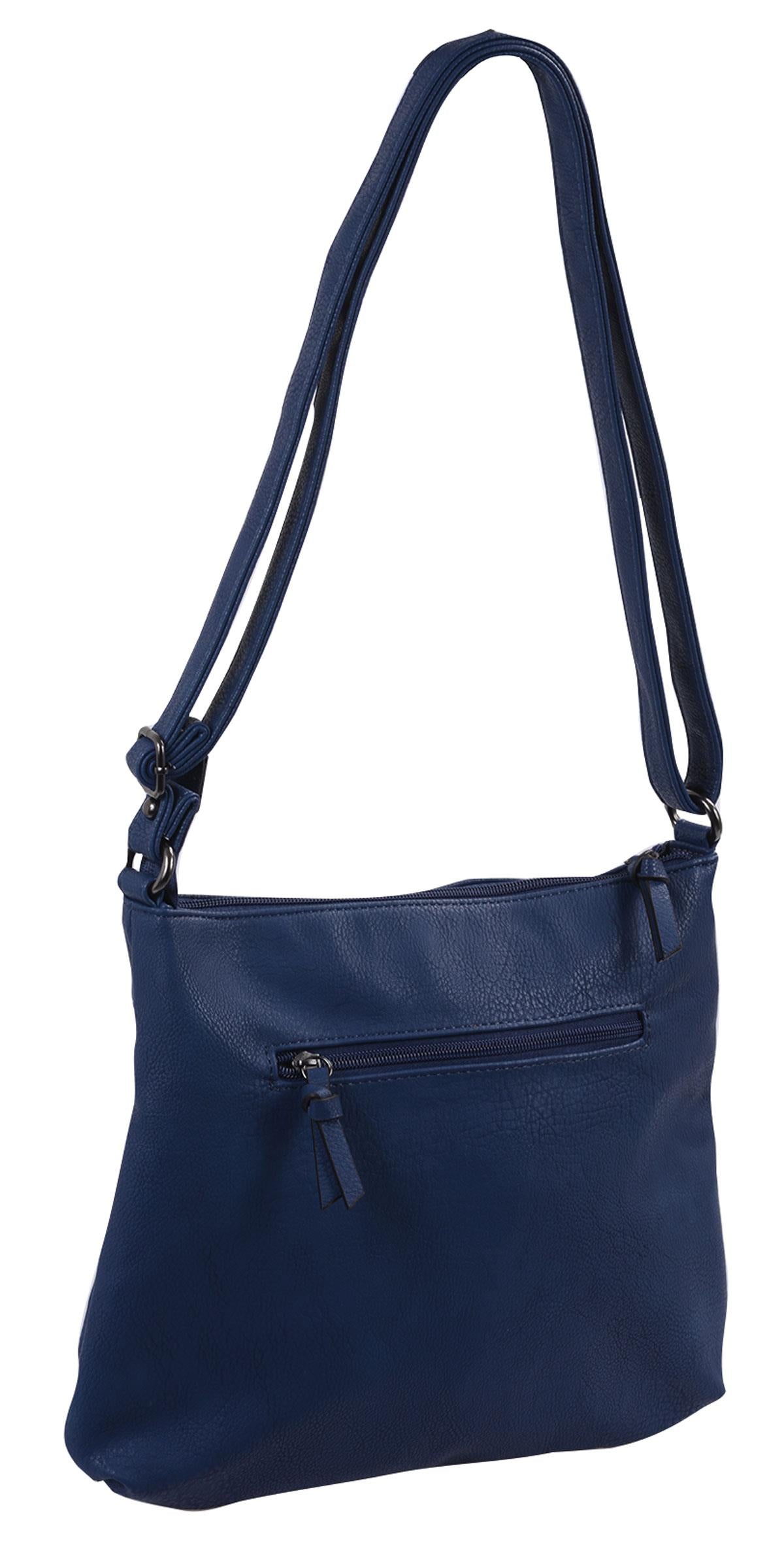 Dunkelblaue Damentasche Crossbody mit verstellbarem Trageriemen