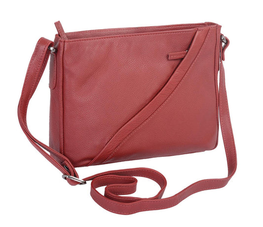 Damen Handtasche rot mit langem verstellbarem Tragegurt