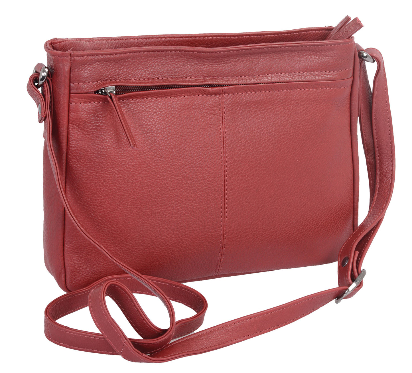 Damen Handtasche rot mit langem verstellbarem Tragegurt