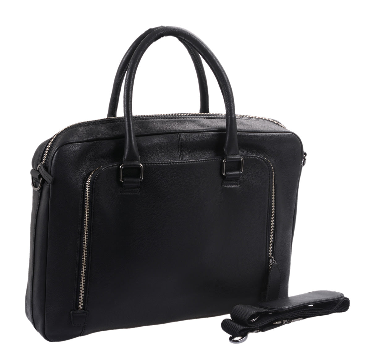 Aktentasche BÜFFELLEDER, schwarz