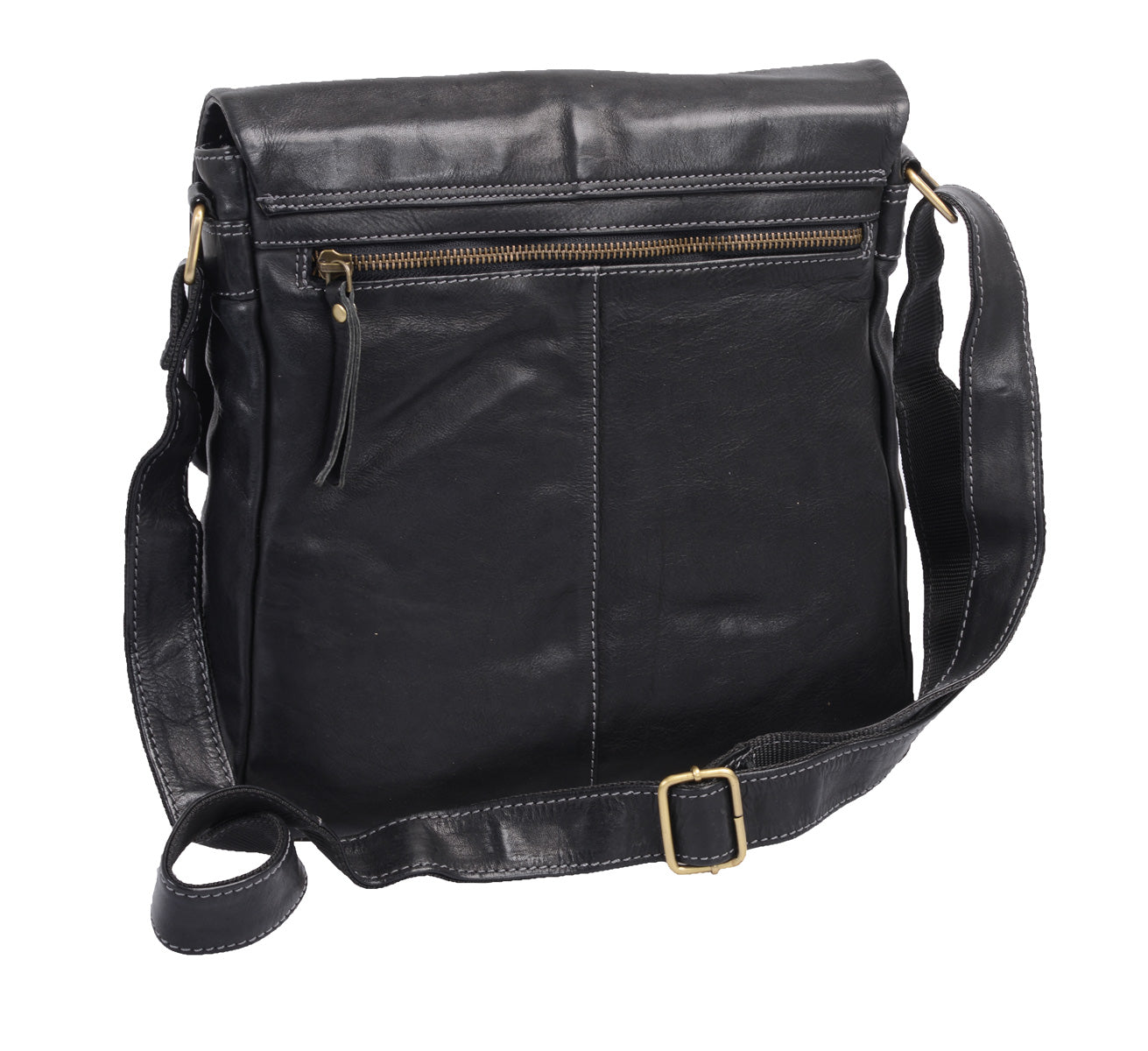 Handtasche Leder weich Damentasche, schwarz