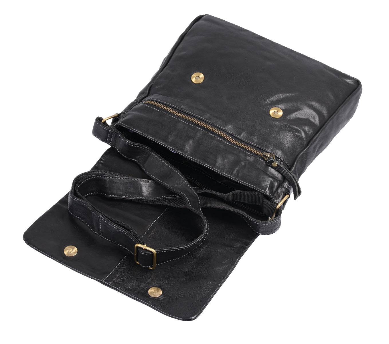 Handtasche Leder weich Damentasche, schwarz