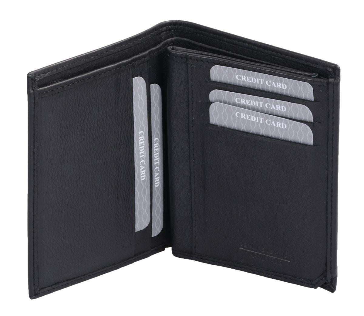 Ausweishülle Mappe für Fahrzeugpapiere, Leder, schwarz